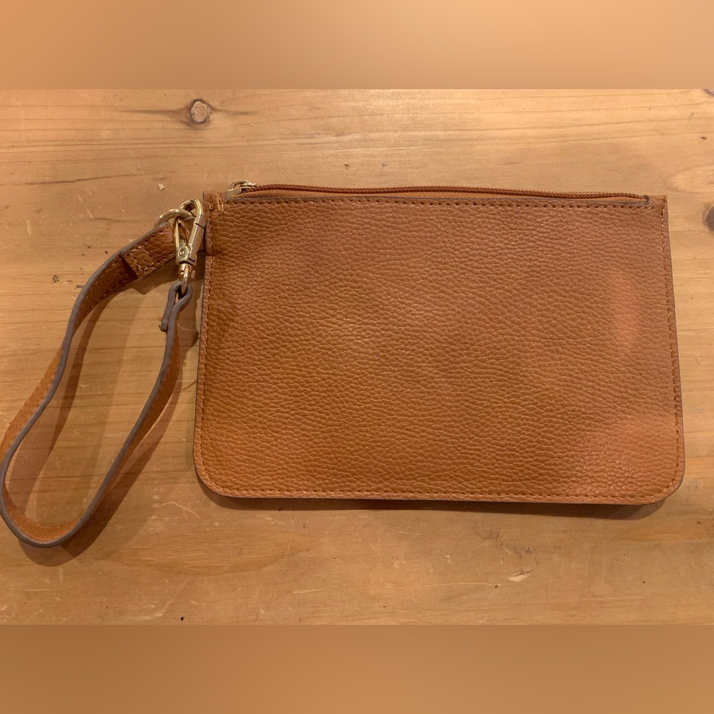 Anne Klein Tan Leather Wristlet